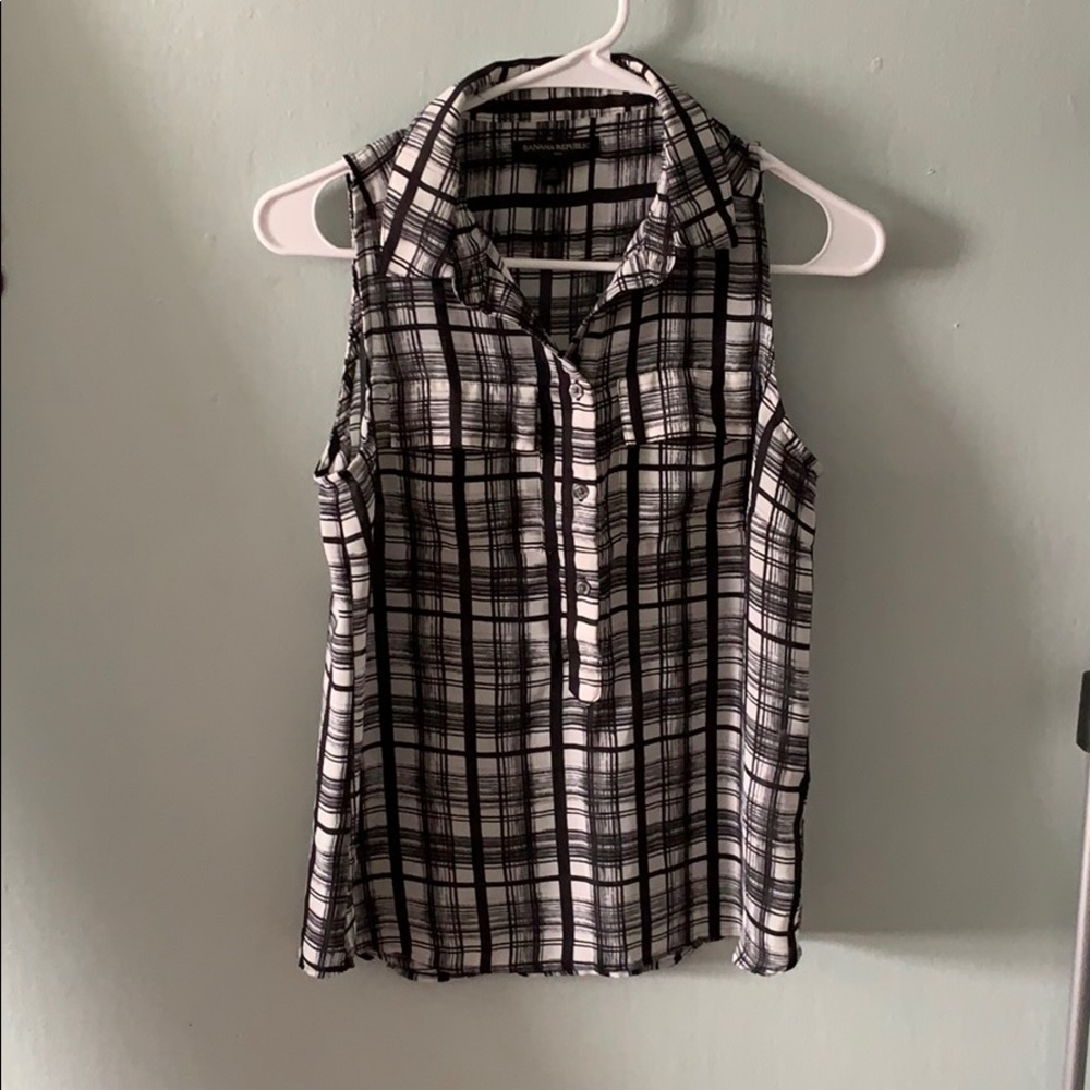 Black and White Work Tank Top